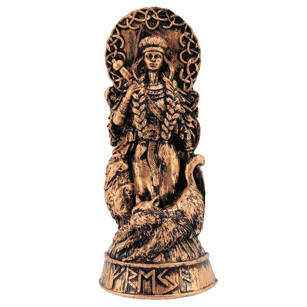 Freyja Statue Freya Norse Gods Carving Altar Heathen Asatru-A
