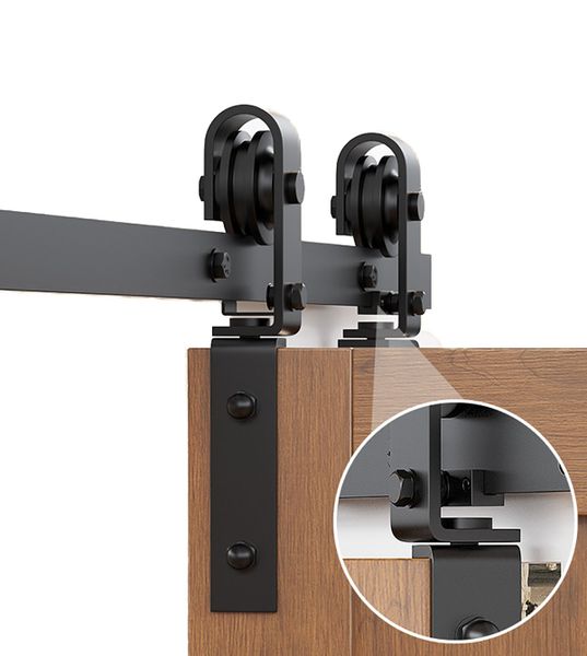 Sliding Rail Track Double Barn Door Hardware Accessories Mobile Door-4.9FT