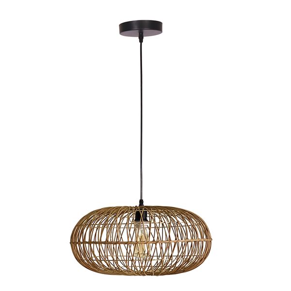 Hanging Light Oval Rattan Pendant