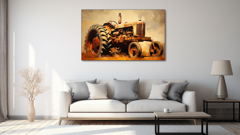 Canvas Wall Art - Vintage Tractor Abstract - MT0342