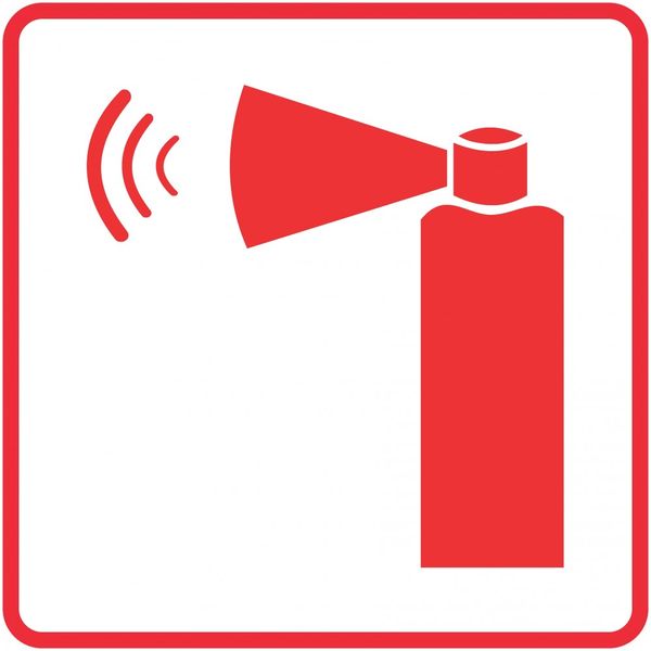 Emergency Airhorn sign Photoluminescent - 19cm x 19cm