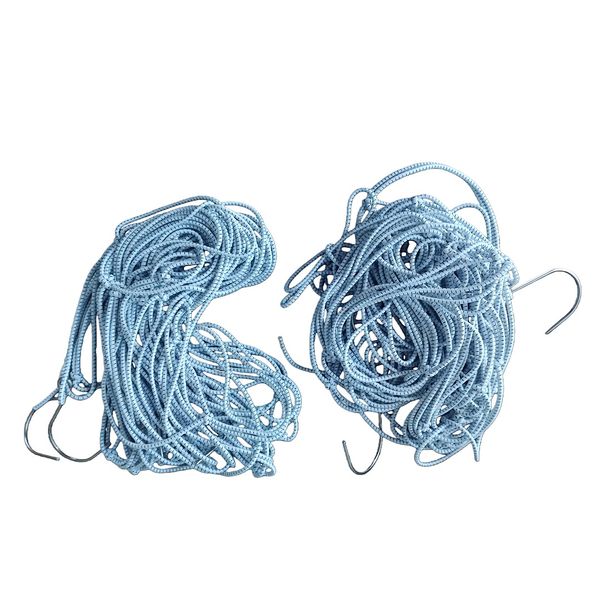 2 Pack Plant Trellis Netting Heavy-Duty Elastic Plant Net with Hooks White