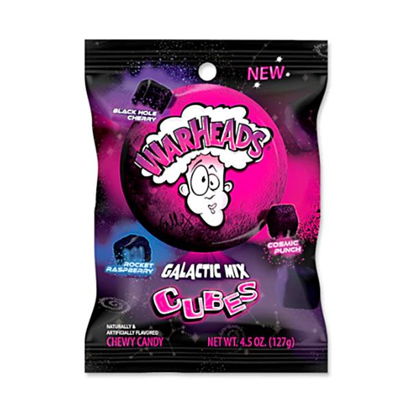 Warheads Galactic Mix Cubes Peg Bag 127g
