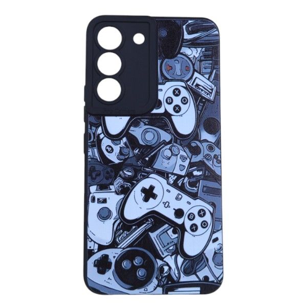 Game Controller Print Phone Case compatible with Samsung Galaxy A03s - Black