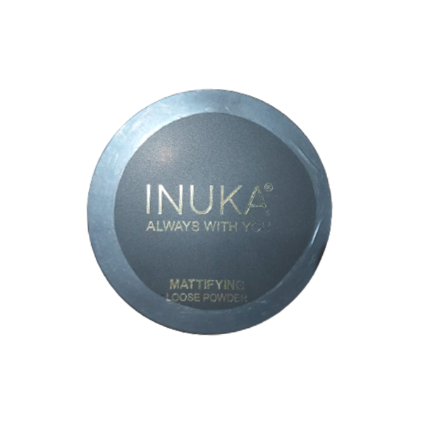 Inuka Beauty Mattifying Loose Powder with Puff
