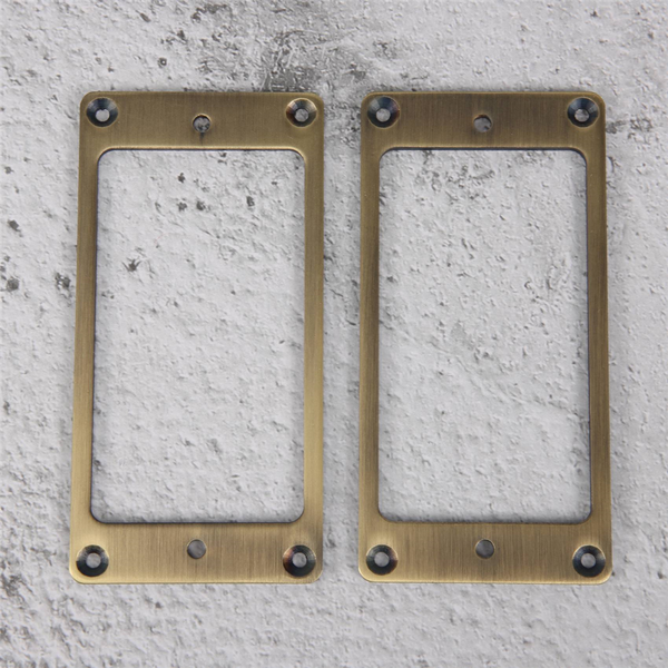 2 Pcs Humbucker Pickup Frame Frame for Electric Guitar Brass Metal