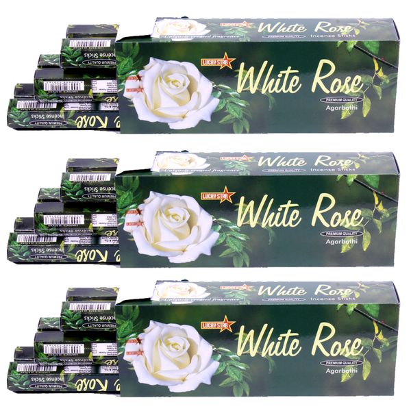 Incense Sticks - White Rose 9" Premium Quality Agarbatti - 360 Sticks
