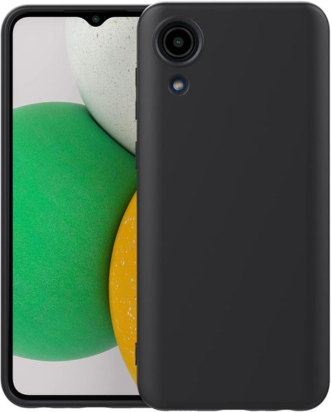 Liquid Gel Rubber Case - Black For Samsung Galaxy A03 Core