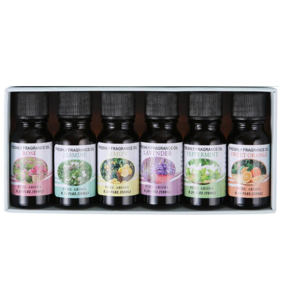 6 x 10ml Essential Oil Set, Pure Aromatherapy Oils Kit