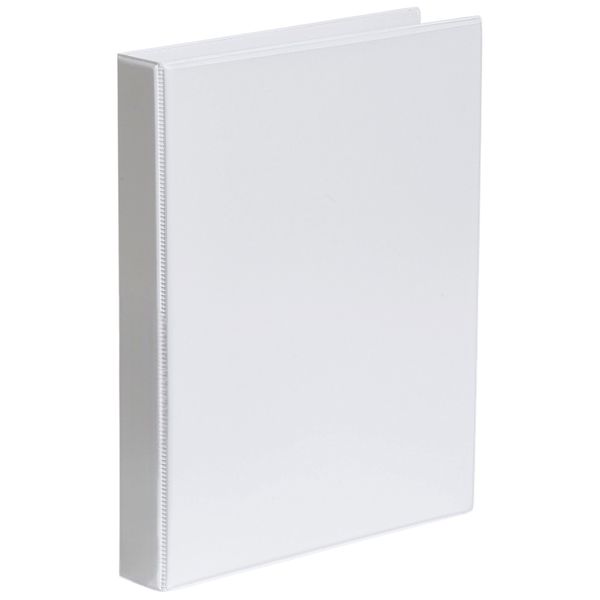 Clear Overlay File Ring Binder A4 2Dring 25mm PVC White W2D25