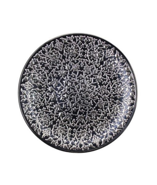 Irena Plate Shiraz 35cm Antracy &amp; Silver