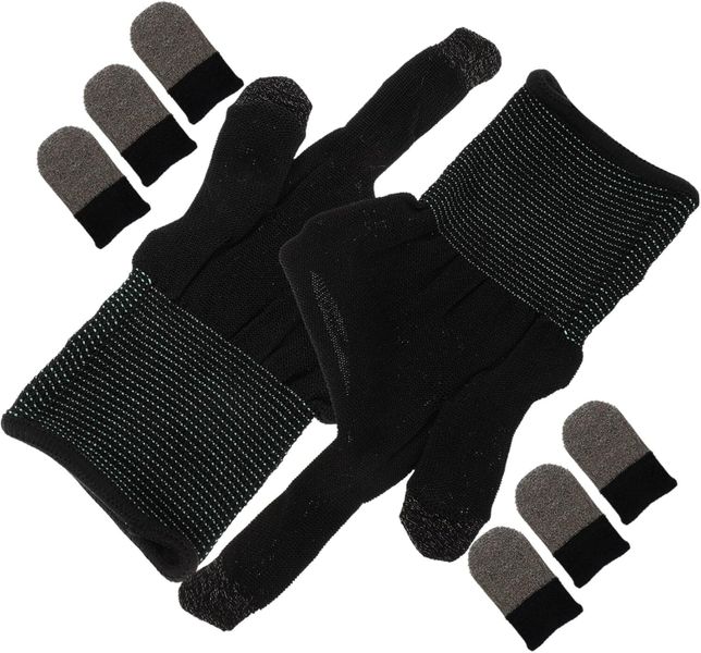 Anti-sweat Touchscreen Gaming Gloves And Finger Covers Kit