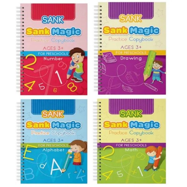 Sank - Reusable Calligraphy Magic Practice Copybook set for Ages 3+