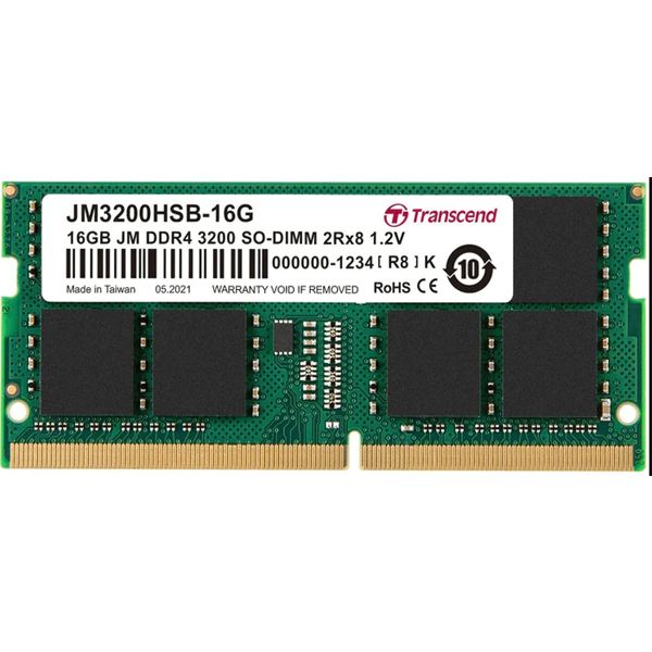 Transcend 16GB DDR4 3200MHz SO-DIMM Laptop RAM - JM3200HSB-16G