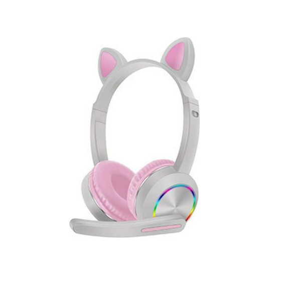 Cat Ear AKZ-K23 Bluetooth Headset With Mic &amp; LED - Pink