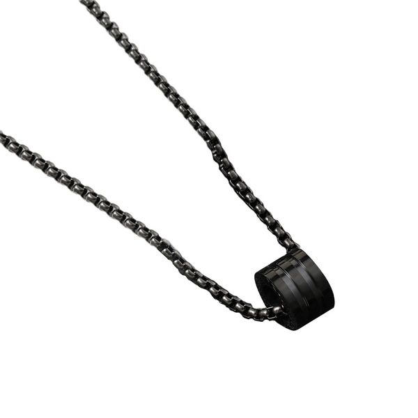 Small Cylinder Pendant Necklace - Men's Necklaces