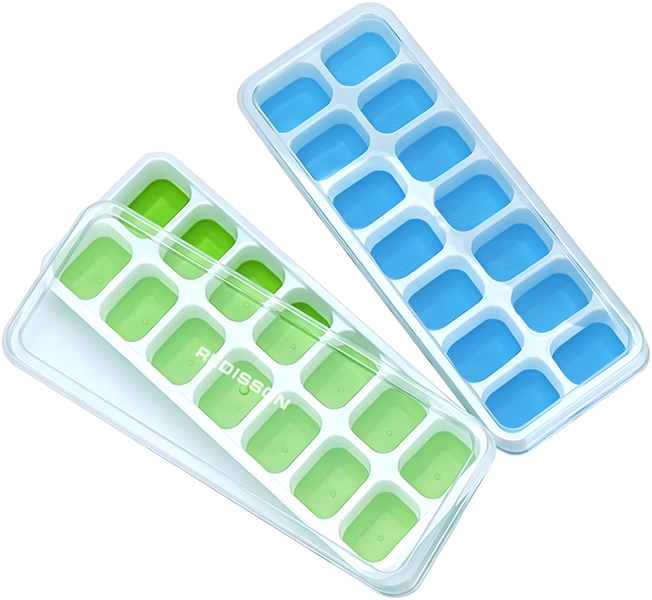 Ice Cube Trays, Silicone Easy-Release and Flexible 14-Ice Trays