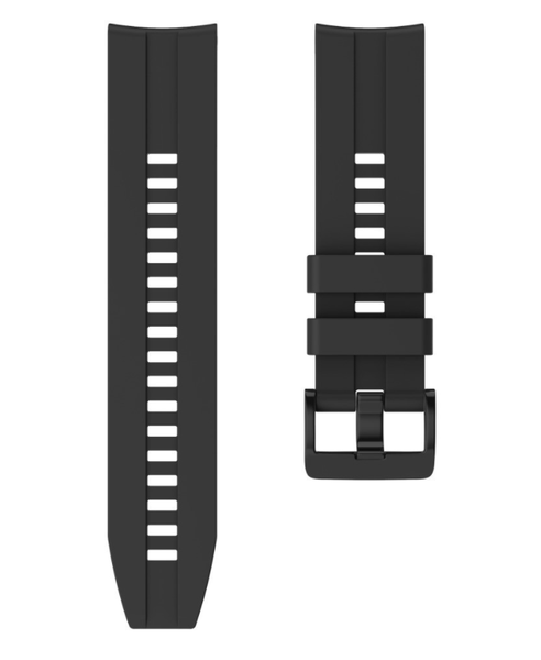 Silicone Strap Compatible with Huawei GT (46mm) - Black