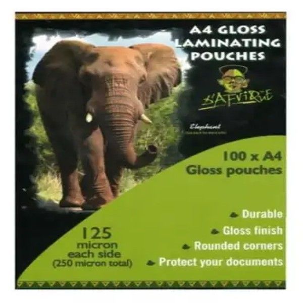 A4 Dafrique Gloss Pouches 100s 125 Microns (Each Side)