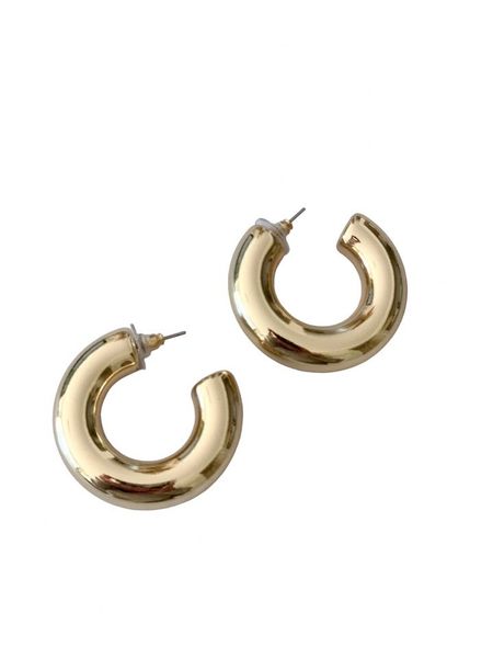 Tessa Design - Gold - Chunky 4cm Hoop Earrings