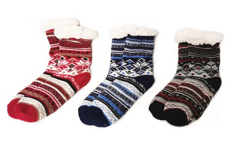 3 x Cameo Polar Heat Acrylic Thermal Winter Socks Anti-Skid - 3 Pairs Pack