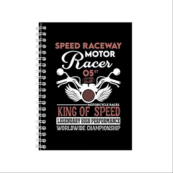 Speed Raceway Motor Racer Notebook Biker Gift Idea A4 Notepad 132