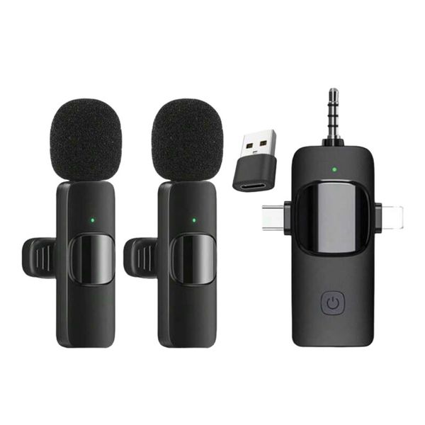4-in-1 Wireless Lapel Clip-on Microphone