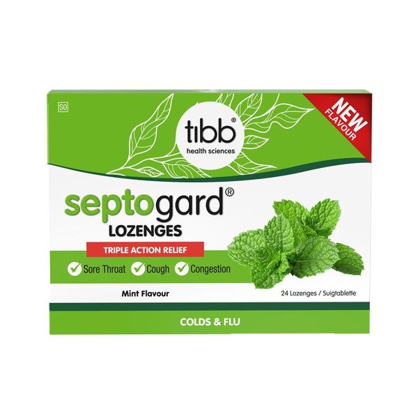 Tibb Septogard Throat Lozenge Mint - 24's
