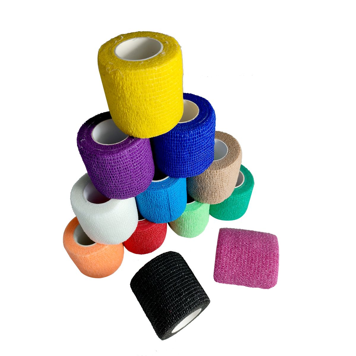 12 Colorful Non Woven Self Adhesive Bandage For Pets and Sport Protect