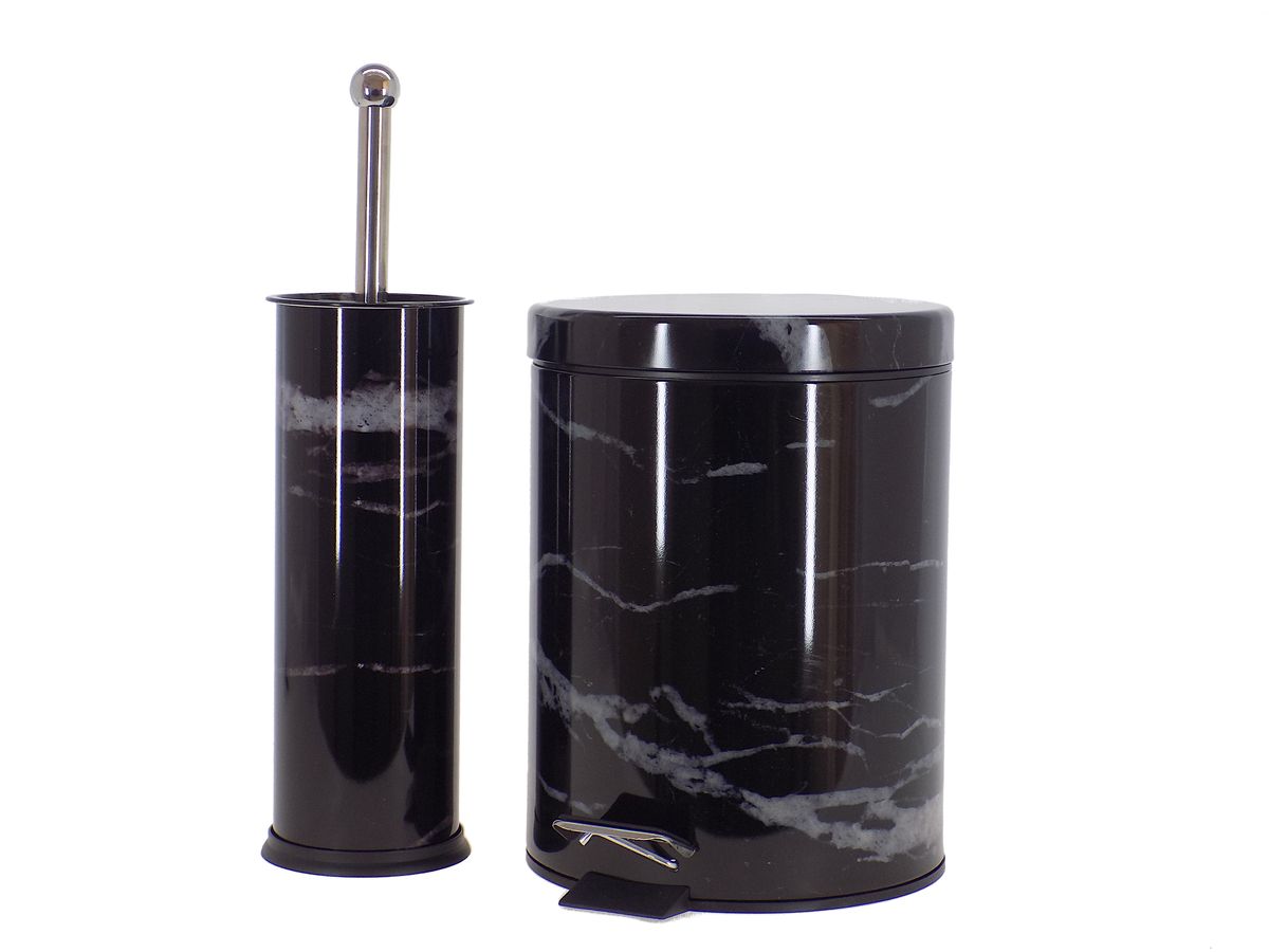 Elegant Marble Design 5 Litre Dustbin and Toilet Brush - Combo | Shop Today. Get it Tomorrow ...