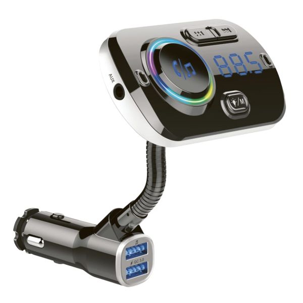 Gizzu Bluetooth Gooseneck Handsfree FM Transmitter + Dual USB Charger