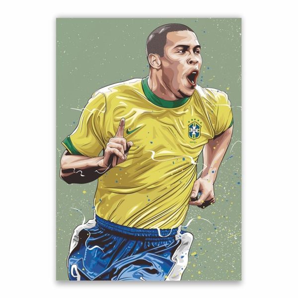Ronaldo Brazil Cartoon Poster - A1