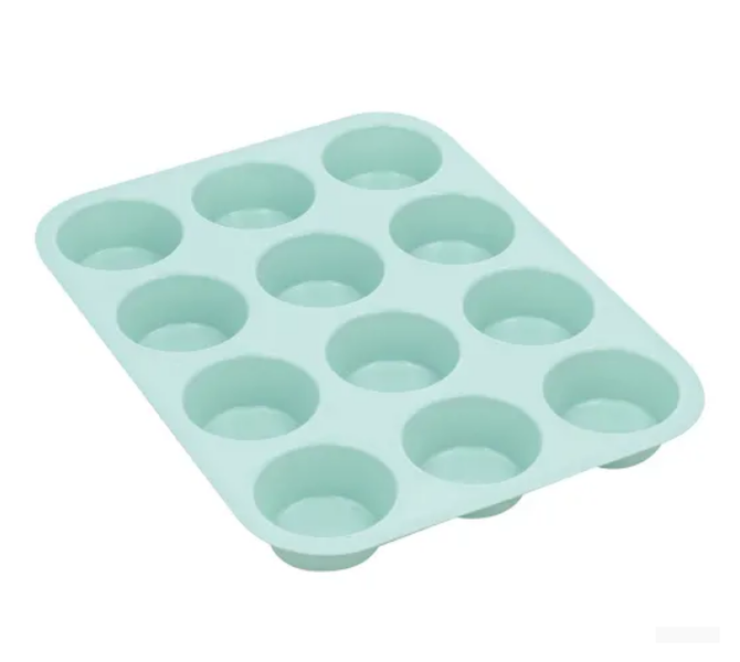 12 piece silicone muffin/ cupcake pan - Blue