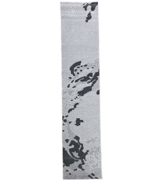 Modern Turkish Machine Made Multi Grey Runner Rug 300 x 60cm