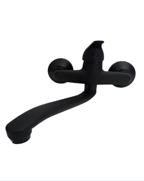 Matt Black Kitchen Wall Mixer