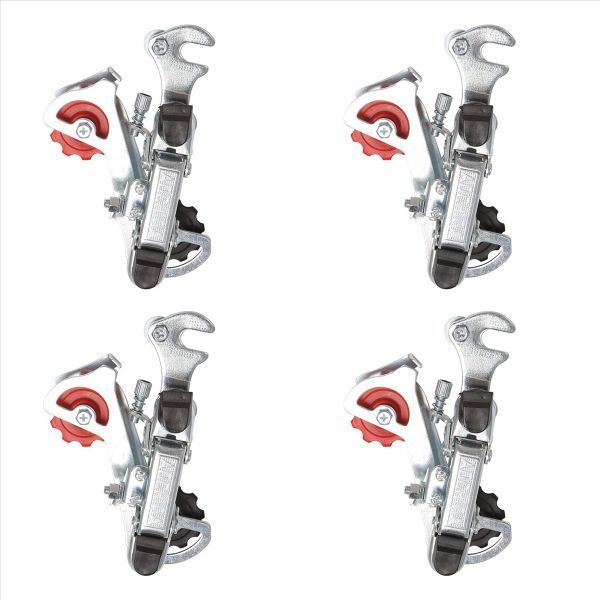 4X Racing Bicycle Part Silver Tone Metal 3-7 Speed Rear Derailleur