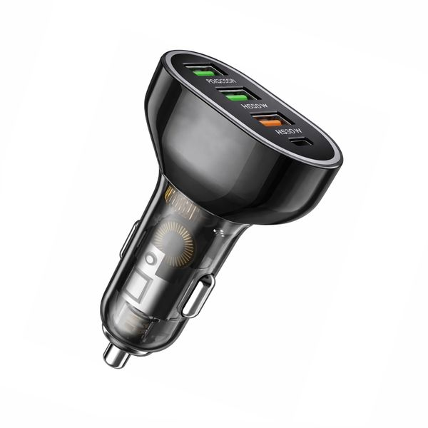 Fast Car Charger 63W USB 4-Port - Quick Charge High-Speed Charging Adapter