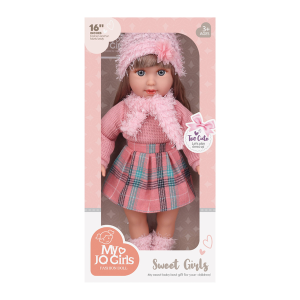 Fashion Doll - Leila - Dress, Beanie &amp; Shoes - 40cm