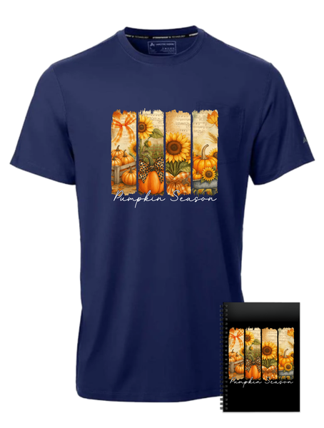 Pumpkin Season Navy T-shirt Birthday Christmas Gift 402