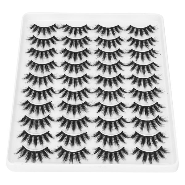 20 Pairs Professional Soft Long Dense False Eyelashes Reusable 06