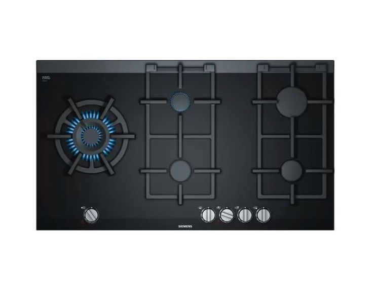 Siemens - 90cm Gas Hob with StepFlame Technology - IQ700 - Black