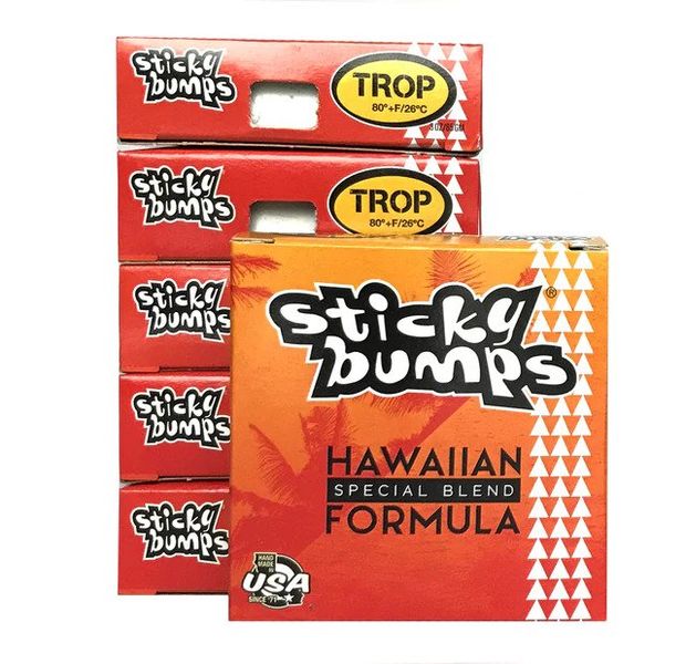 Sticky Bumps Original Hawaiian Formula (Extra Hard) | 5-Pack Surfboard Wax