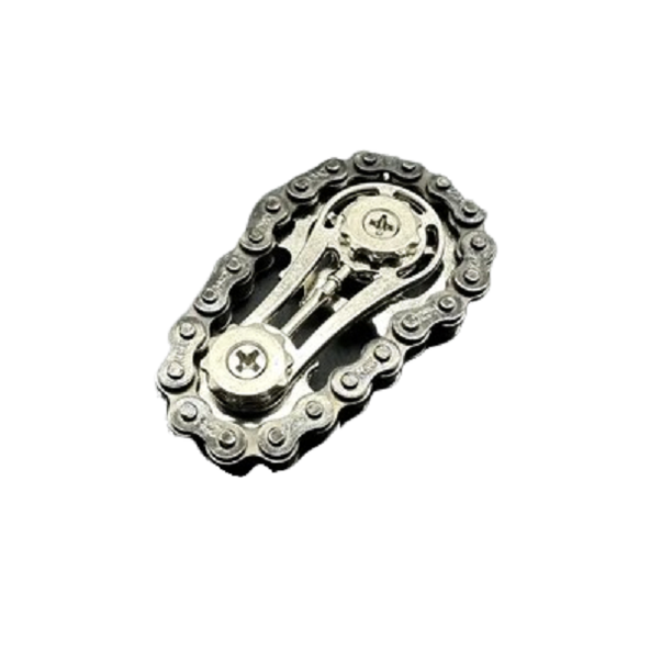 Metal Bike Chain Fidget Spinner - Black Knight Toy