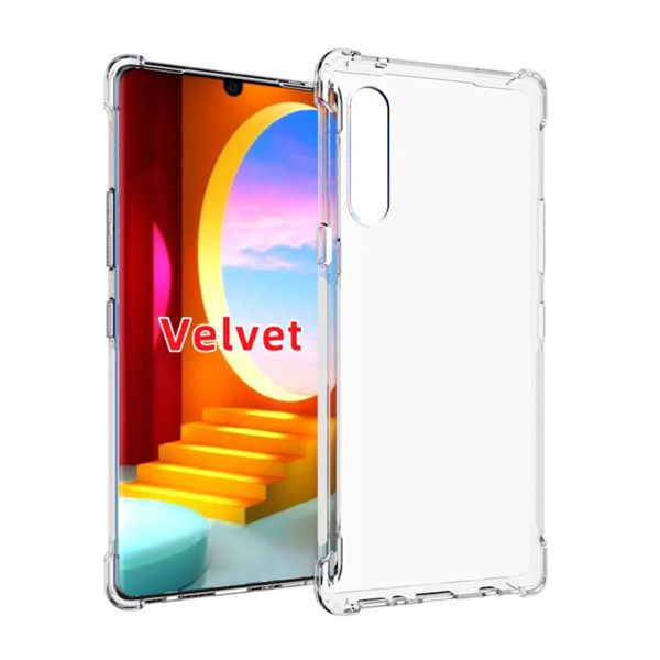 Clear TPU Bumper Back Cover for LG Velvet