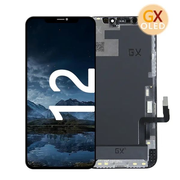 Lcd GX Screen Replacement for iPhone 12 with Tempered Glass