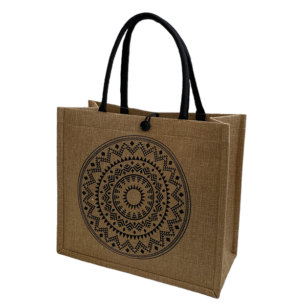 Women's Fashionable Tote Handbag - Circle Print
