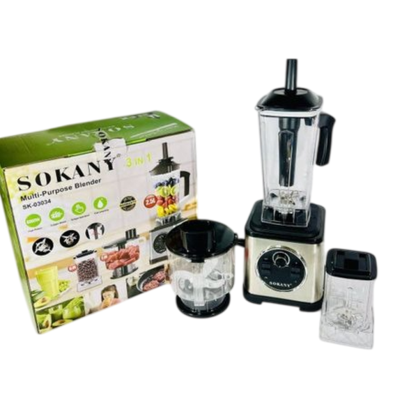 Sokany Multi Purpose Blender 3 in 1 Industrial Blender Grinder Mincer 6000w