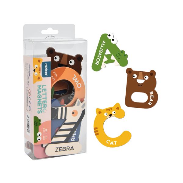 Mideer Animal Alphabet Letter Magnets: 26 Pieces