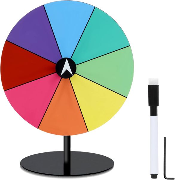 20cm Prize Wheel Dry Erase Spinning Wheel for Prizes Party Carnival Games