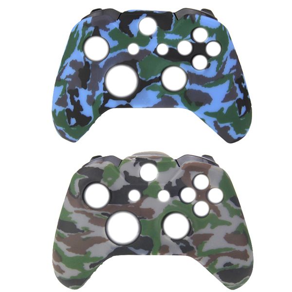 Unibright Silicone Covers (Pack of 2) Blue and Brown Camo for Xbox ONE